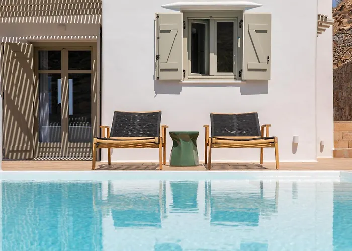 Hébergement de vacances New Twin In Mykonos Pool & Stunning Views *