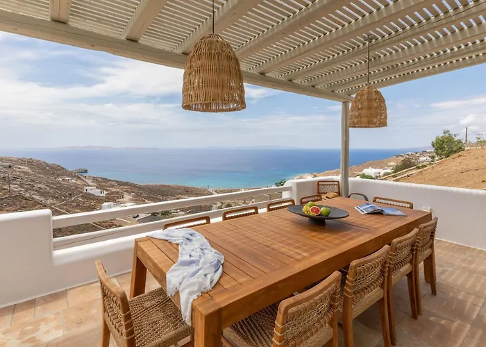 New Twin In Mykonos Pool & Stunning Views Casa de Férias *